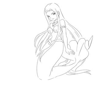美麗的芭比公主簡筆