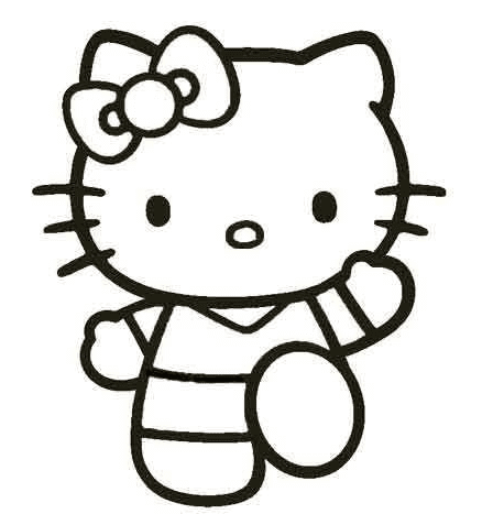 可愛漂亮的凱蒂貓簡筆