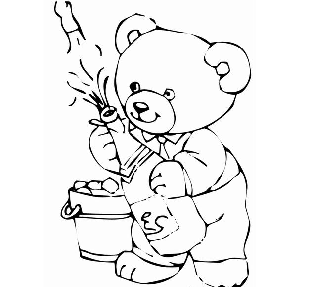可愛的小熊簡筆