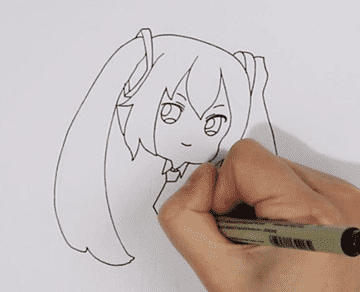 初音未來簡筆步驟