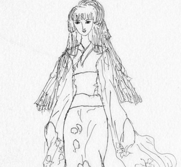 美麗的芭比公主簡筆