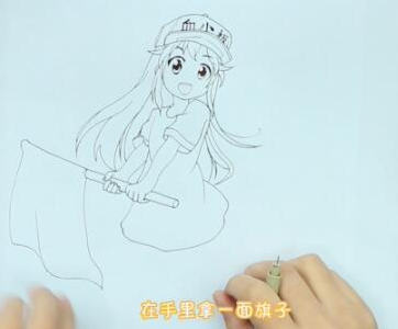 血小板女孩卡通簡筆步驟圖片
