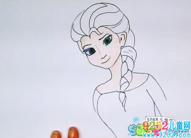 冰雪奇緣艾莎簡筆步驟