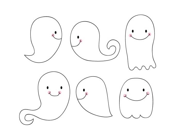 萬圣節(jié)幽靈簡筆
