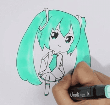 初音未來簡筆步驟