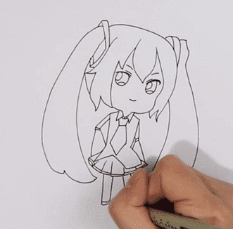 初音未來簡筆步驟