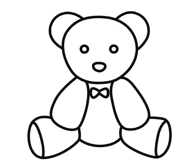 可愛(ài)的玩具小熊簡(jiǎn)筆畫(huà)