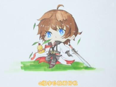 王者榮耀李白卡通簡筆步驟圖片