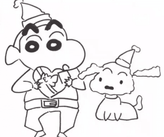 蠟筆小新卡通簡筆