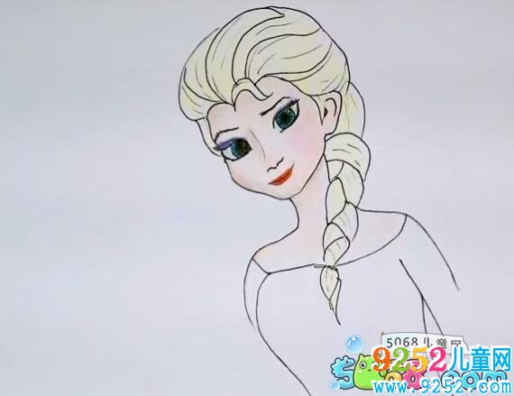 冰雪奇緣艾莎簡筆步驟