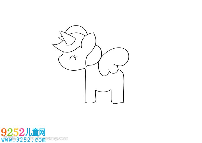 可愛的小獨角獸怎么畫