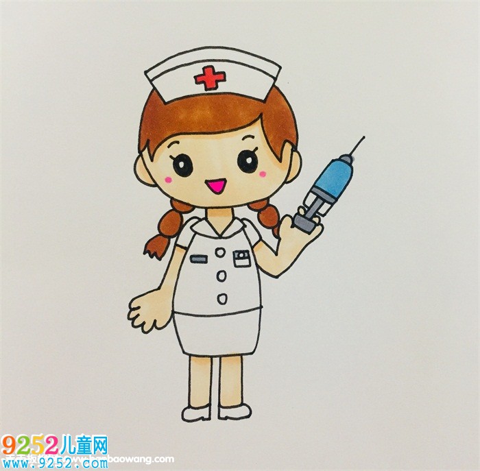 卡通護士<a href=http://www.inspiredelm.com/jianbihua/ target=_blank class=infotextkey>簡筆畫</a>步驟