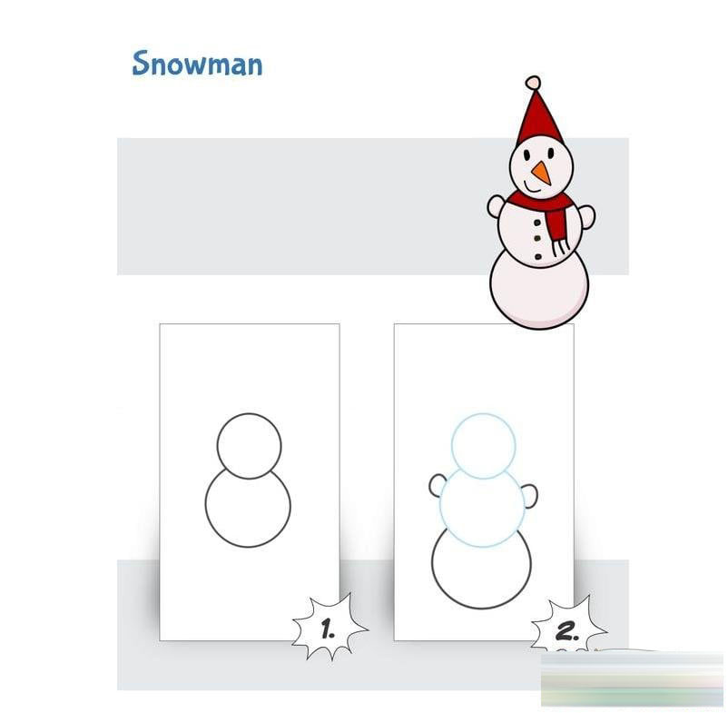 戴圣誕帽的雪人<a href=http://www.inspiredelm.com/jianbihua/ target=_blank class=infotextkey>簡筆畫</a>教程 冬天<a href=http://www.inspiredelm.com/jianbihua/ target=_blank class=infotextkey>簡筆畫</a>教程