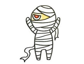 簡單的木乃伊怎么畫？