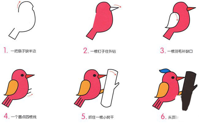 怎么畫啄木鳥的<a href=http://www.inspiredelm.com/jianbihua/ target=_blank class=infotextkey>簡筆畫</a>,啄木鳥和大樹,<a href=http://www.inspiredelm.com/jianbihua/ target=_blank class=infotextkey>簡筆畫</a>教程