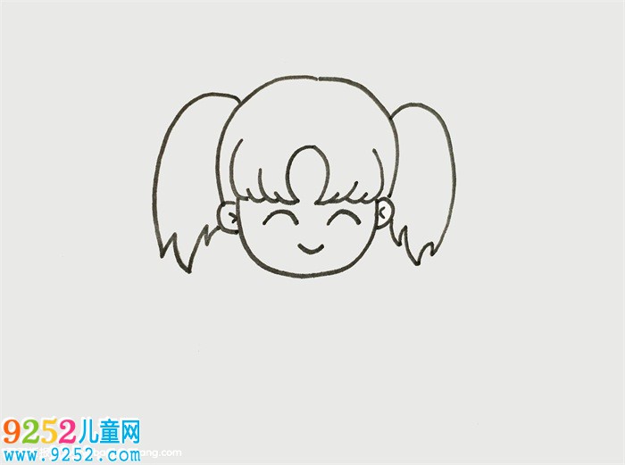 卡通畫人物可愛小女孩