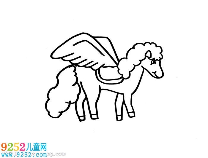 美麗的飛馬怎么畫