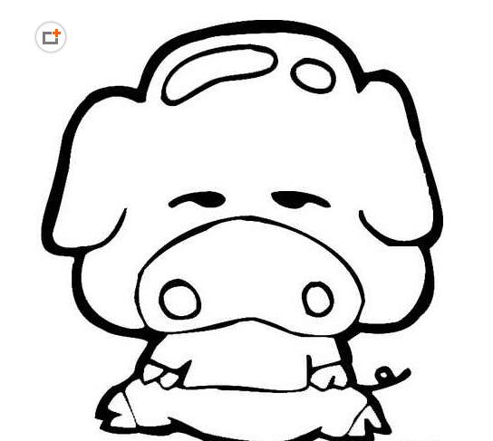 可愛的麥兜-卡通動(dòng)漫人物簡筆畫