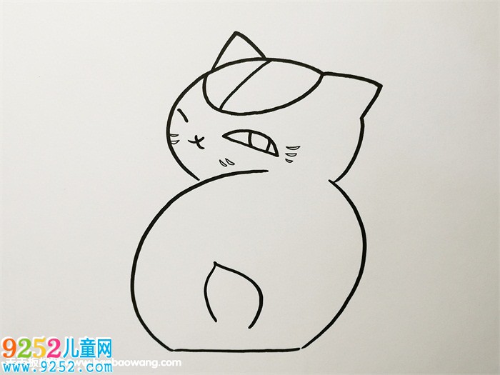 貓咪老師<a href=http://www.inspiredelm.com/jianbihua/ target=_blank class=infotextkey>簡筆畫</a>過程