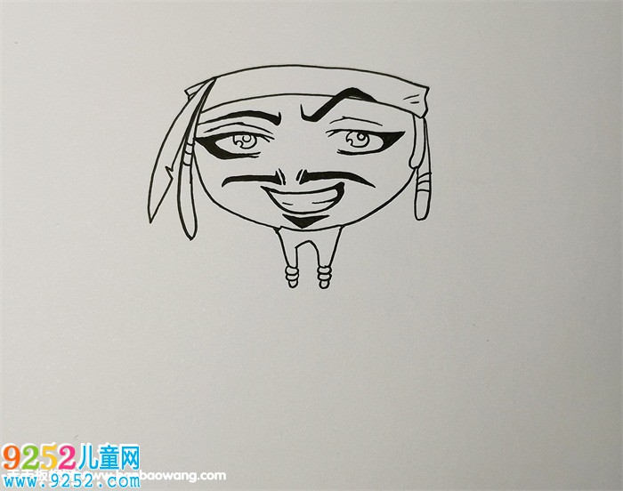 杰克船長(zhǎng)怎么畫教程
