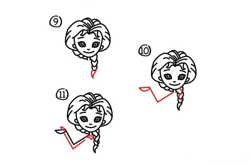 教大家畫冰雪奇緣艾莎公主_<a href=http://www.inspiredelm.com/jianbihua/ target=_blank class=infotextkey>簡筆畫</a>公主的畫法分享