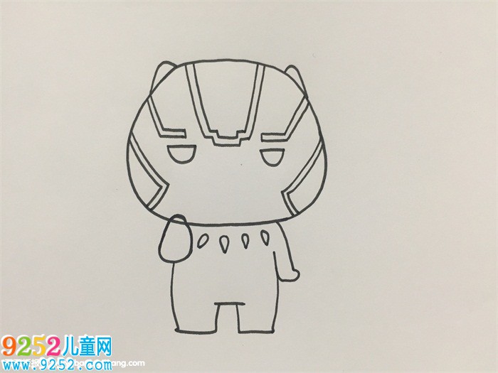 黑豹怎么畫一步一步教