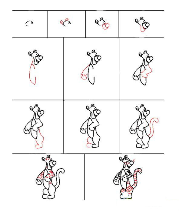 跳跳虎怎么畫 跳跳虎<a href=http://www.inspiredelm.com/jianbihua/ target=_blank class=infotextkey>簡(jiǎn)筆畫</a>步驟教程