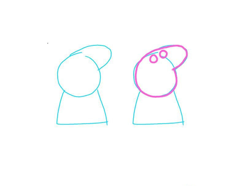 卡通紅豬小妹的<a href=http://www.inspiredelm.com/jianbihua/ target=_blank class=infotextkey>簡筆畫</a>教程