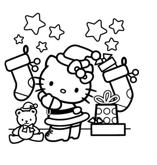 慶祝圣誕節(jié)的凱蒂貓<a href=http://www.inspiredelm.com/jianbihua/ target=_blank class=infotextkey>簡(jiǎn)筆畫</a>圖片大全