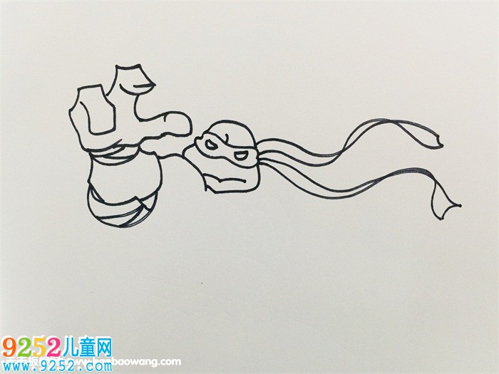 忍者神龜<a href=http://www.inspiredelm.com/jianbihua/ target=_blank class=infotextkey>簡(jiǎn)筆畫</a>步驟
