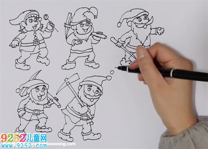 七個(gè)小矮人<a href=http://www.inspiredelm.com/jianbihua/ target=_blank class=infotextkey>簡筆畫</a>