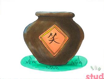 天子笑簡筆畫