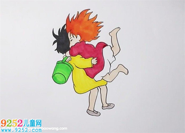 波妞和宗介<a href=http://www.inspiredelm.com/jianbihua/ target=_blank class=infotextkey>簡筆畫</a>