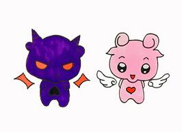 天使與惡魔怎么畫？