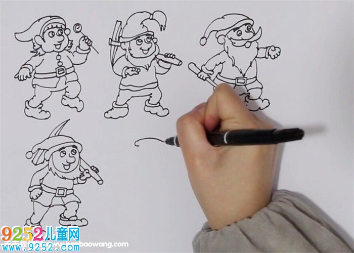 七個(gè)小矮人<a href=http://www.inspiredelm.com/jianbihua/ target=_blank class=infotextkey>簡筆畫</a>