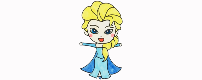 怎么畫艾莎公主