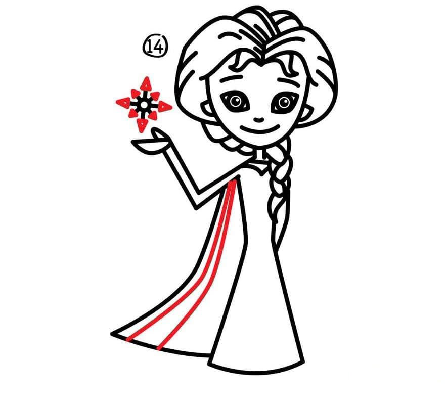 教大家畫冰雪奇緣艾莎公主_<a href=http://www.inspiredelm.com/jianbihua/ target=_blank class=infotextkey>簡筆畫</a>公主的畫法分享