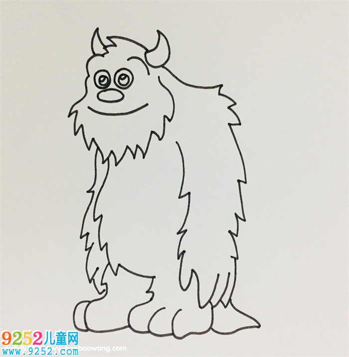 毛怪<a href=http://www.inspiredelm.com/jianbihua/ target=_blank class=infotextkey>簡筆畫</a>教程