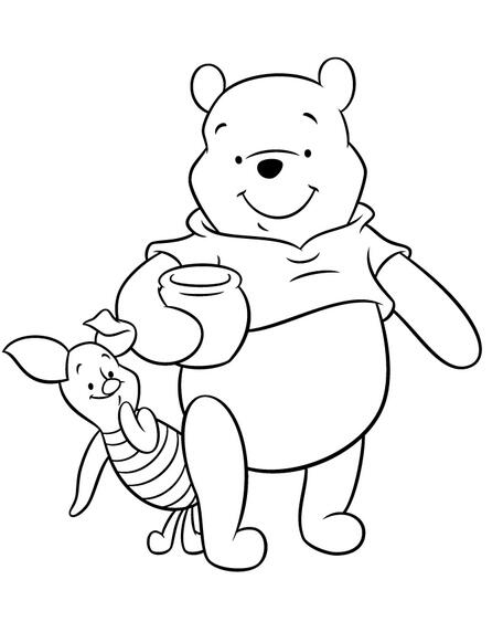 維尼和皮杰小熊維尼簡筆畫作品欣賞