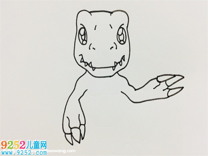 數(shù)碼寶貝<a href=http://www.inspiredelm.com/jianbihua/ target=_blank class=infotextkey>簡筆畫</a>步驟