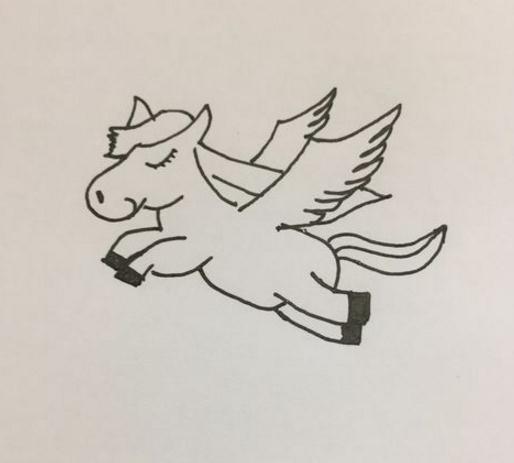 飛翔的獨角獸怎么畫_獨角獸的簡筆畫畫法步驟教程