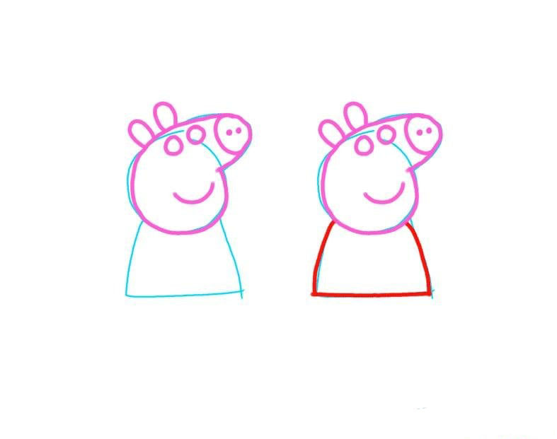 卡通紅豬小妹的<a href=http://www.inspiredelm.com/jianbihua/ target=_blank class=infotextkey>簡筆畫</a>教程