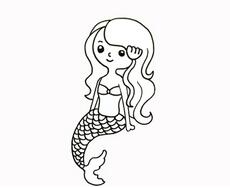 QQ紅包美人魚怎么畫？