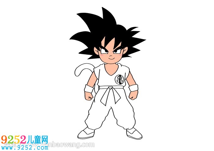 一步一步教畫七龍珠孫悟空