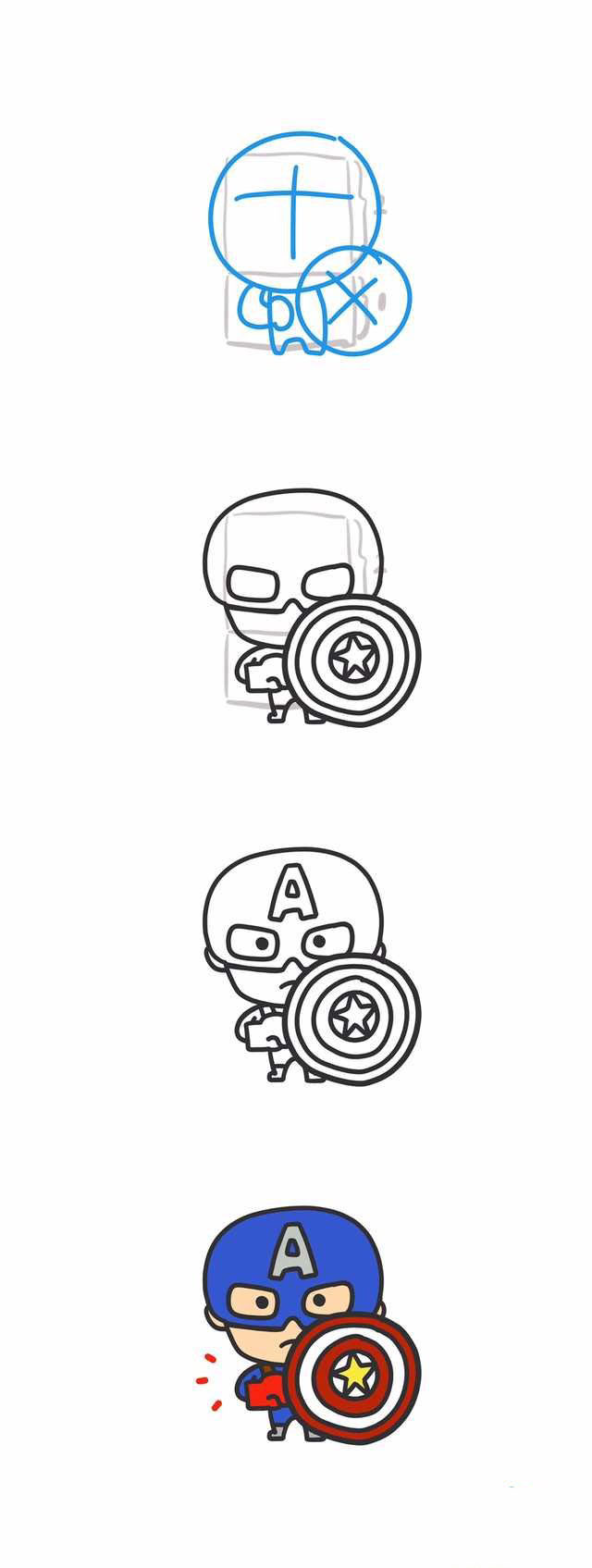 美國隊(duì)長怎么畫<a href=http://www.inspiredelm.com/jianbihua/ target=_blank class=infotextkey>簡筆畫</a>，美國隊(duì)長<a href=http://www.inspiredelm.com/jianbihua/ target=_blank class=infotextkey>簡筆畫</a>步驟