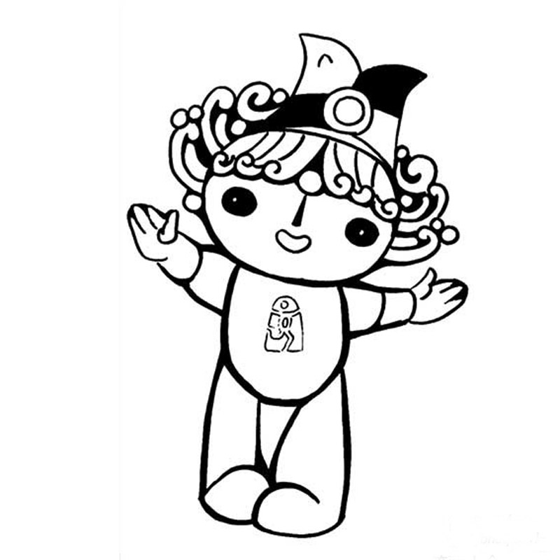 奧運(yùn)福娃貝貝簡筆畫圖片