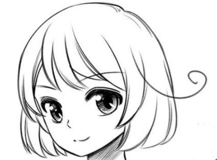 短發(fā)女生頭像簡筆畫圖片_短發(fā)女生頭像兒童繪畫圖集