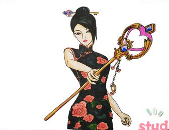 葉羅麗辛靈仙子簡筆畫