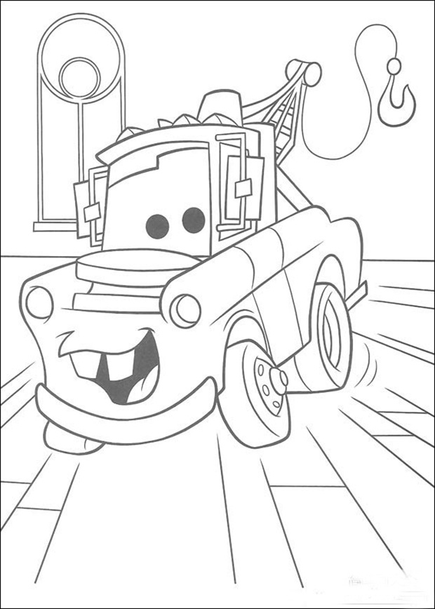 汽車總動員簡筆畫圖片