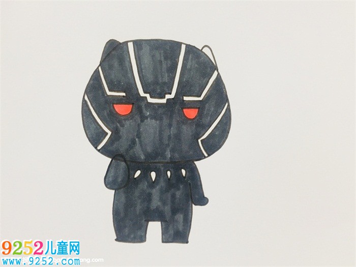 黑豹怎么畫一步一步教